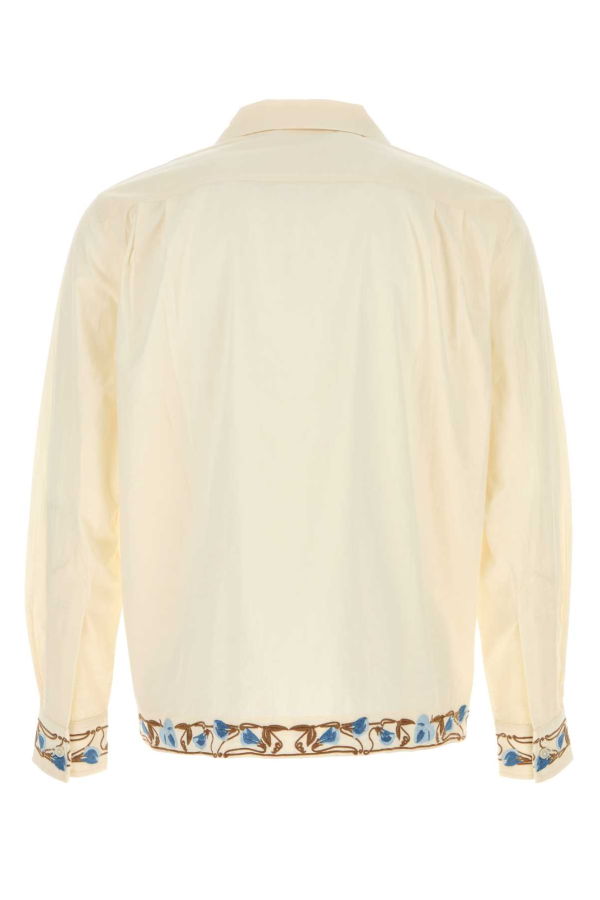 BODE Cotton Nouveau Vine Shirt - Cream