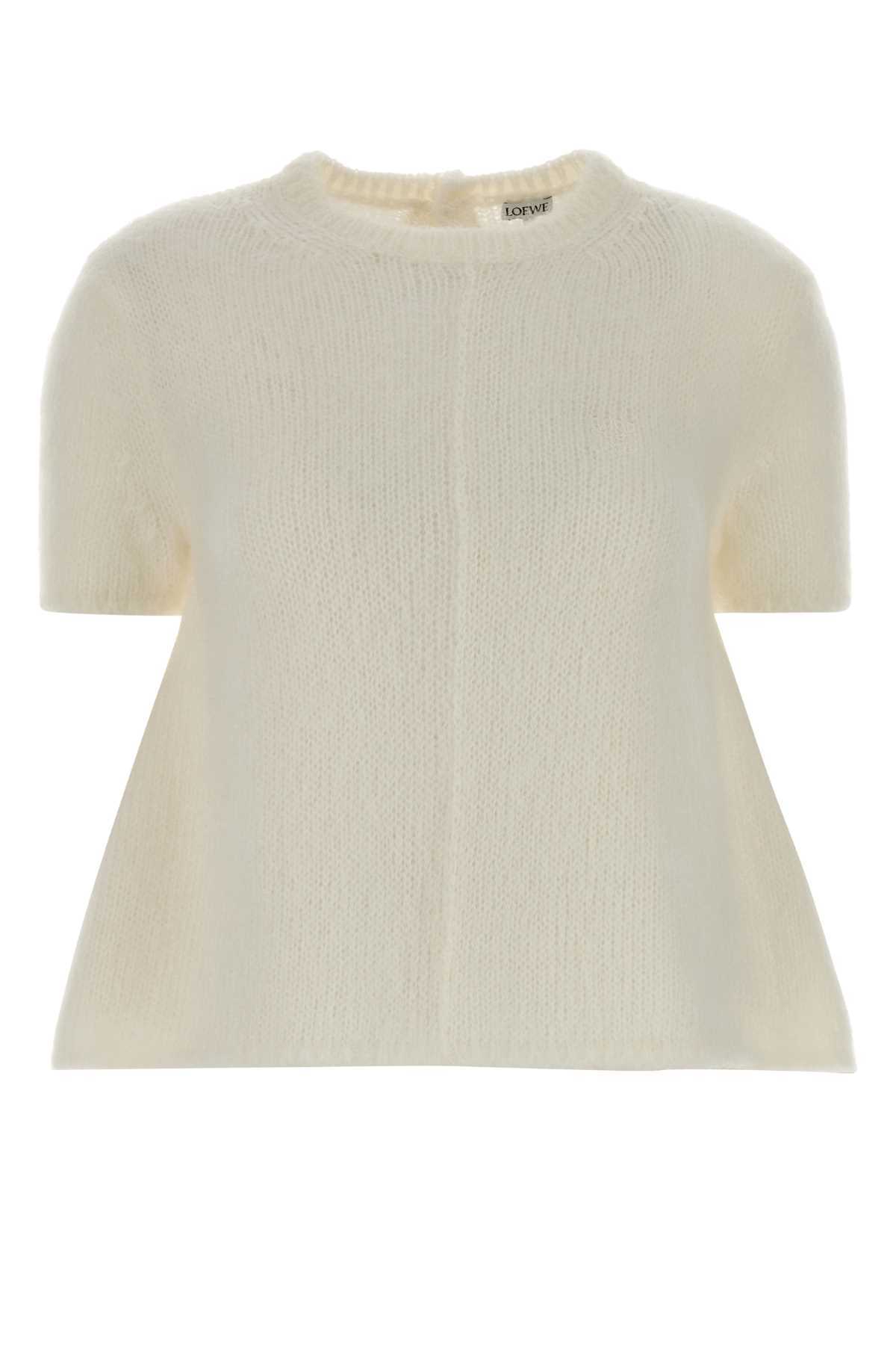 LOEWE Ivory Stretch Mohair Blend Sweater - White - Image 1 of 2
