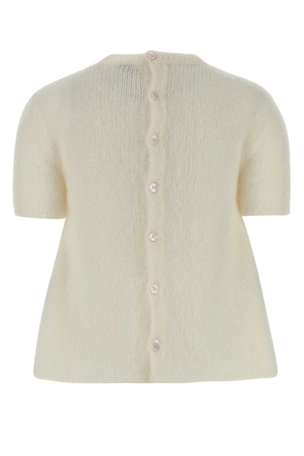 LOEWE Ivory Stretch Mohair Blend Sweater - White