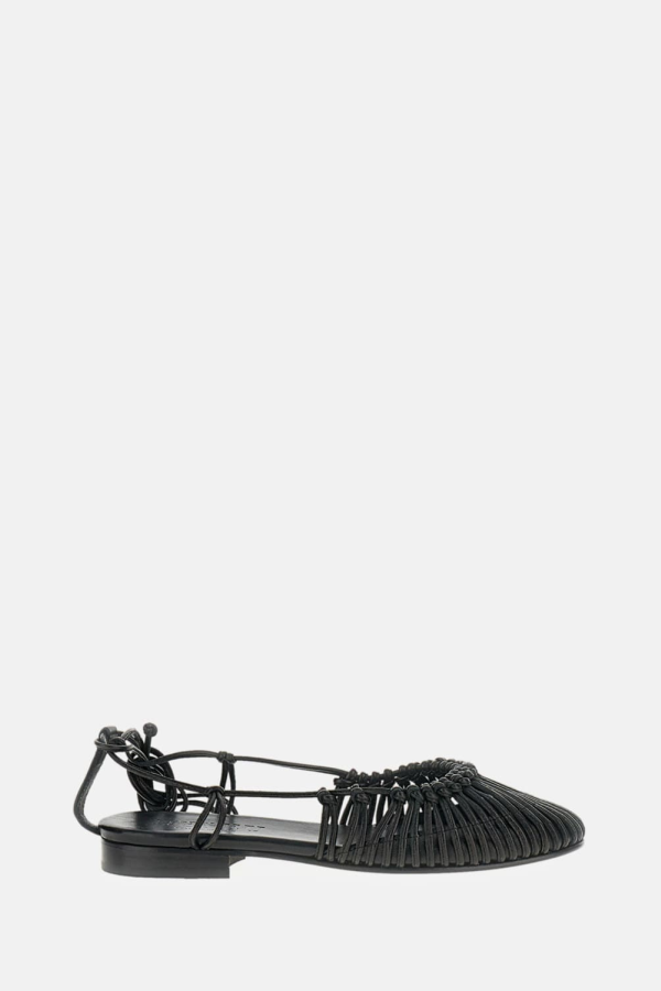 Hereu Knotted Construction Slide Sandals - Black