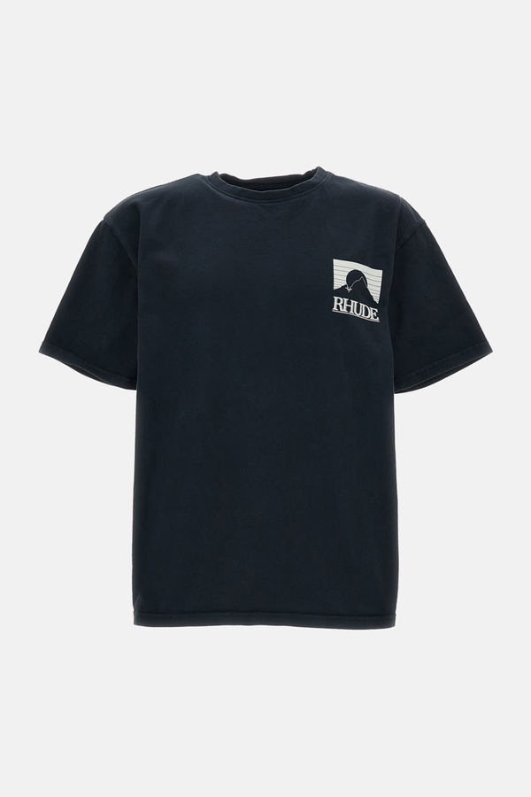 RHUDE Cotton Jersey Logo Graphic T-Shirt - Black