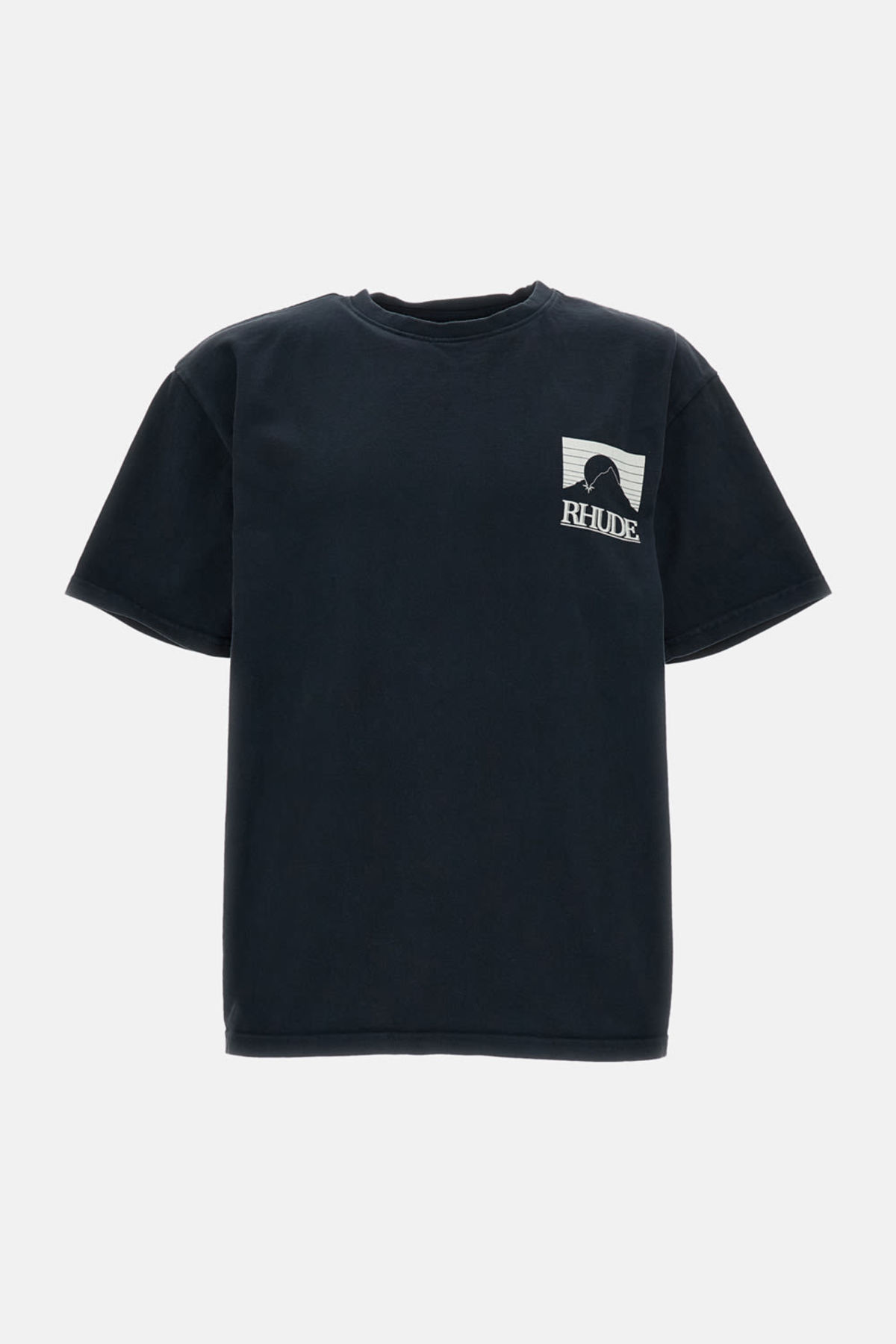 RHUDE Cotton Jersey Logo Graphic T-Shirt - Black - Image 1 of 3