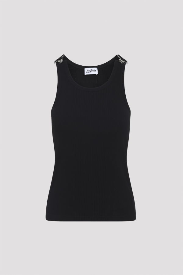 Jean Paul Gaultier Cotton Tank Top - Black
