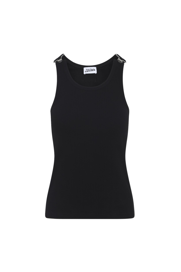 Jean Paul Gaultier Cotton Tank Top - Black
