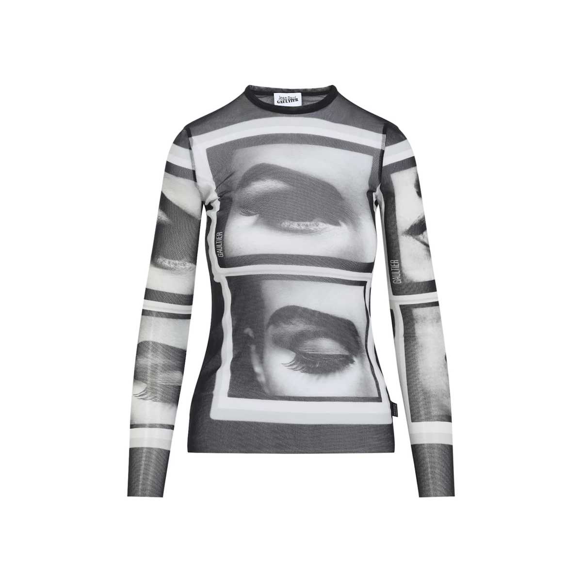 Jean Paul Gaultier Eyes And Lips Top - Black Grey White - Image 2 of 5