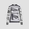Jean Paul Gaultier Eyes And Lips Top - Black Grey White - Thumbnail 3
