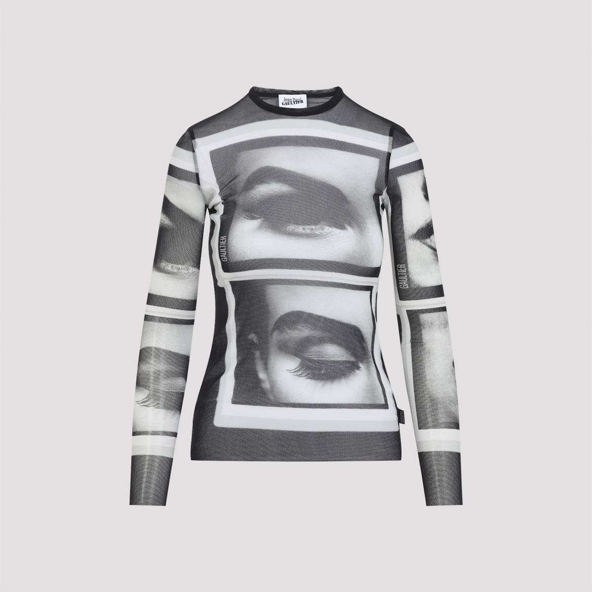 Jean Paul Gaultier Eyes And Lips Top - Black Grey White - Image 3 of 5