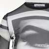 Jean Paul Gaultier Eyes And Lips Top - Black Grey White - Thumbnail 5