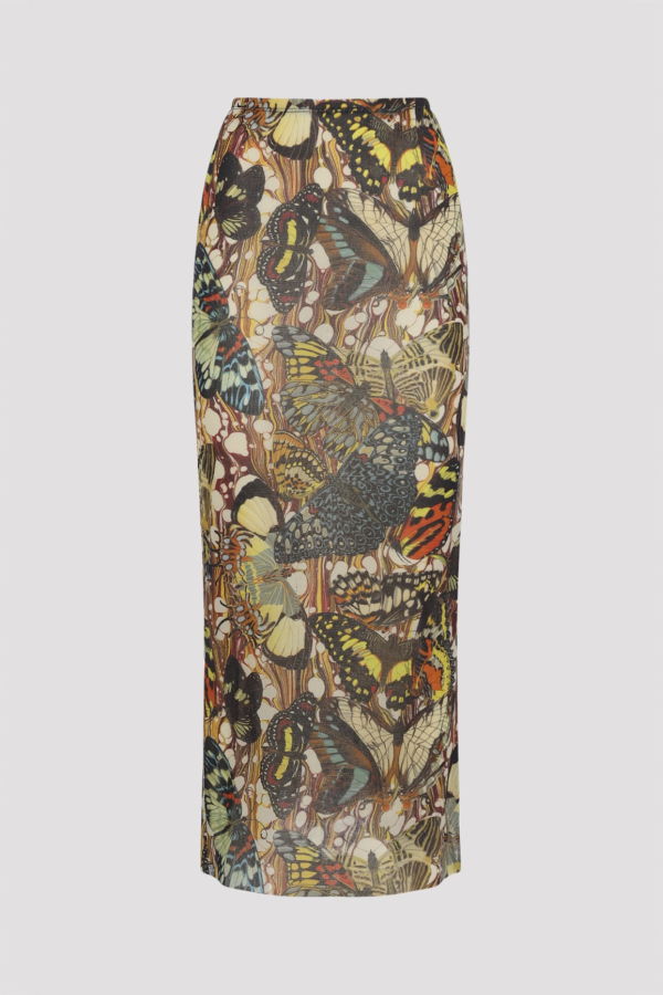 Jean Paul Gaultier The Yellow Butterfly Long Skirt - Yellow Multicolor