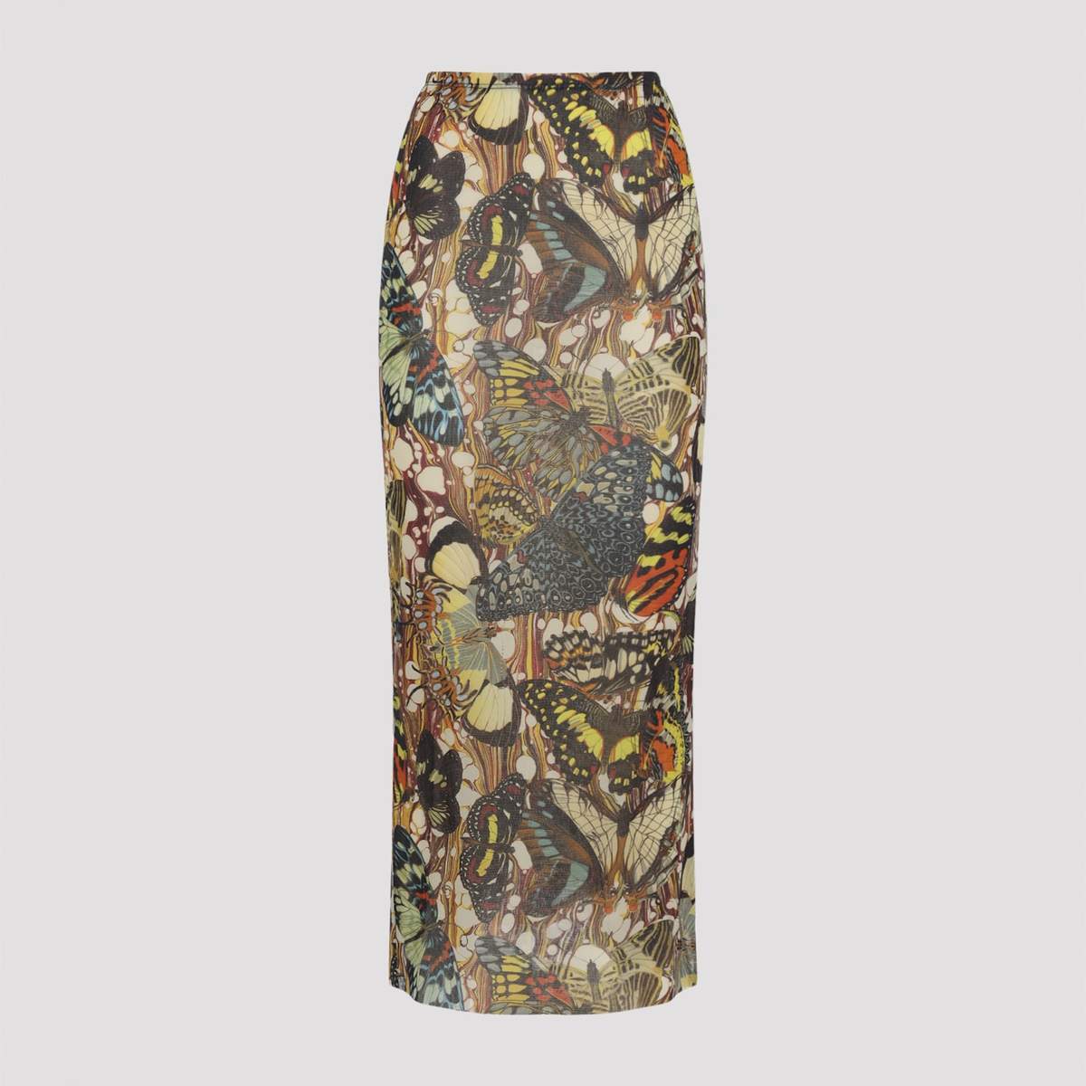 Jean Paul Gaultier The Yellow Butterfly Long Skirt - Yellow Multicolor - Image 1 of 5