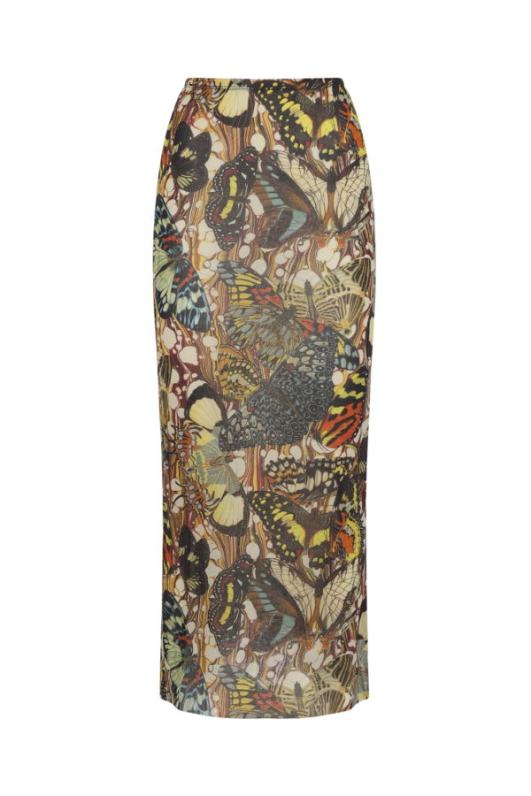 Jean Paul Gaultier The Yellow Butterfly Long Skirt - Yellow Multicolor