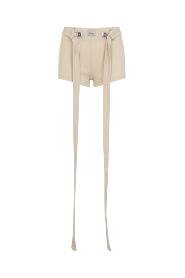 Jean Paul Gaultier Ribbed Cotton Shorts - Nude