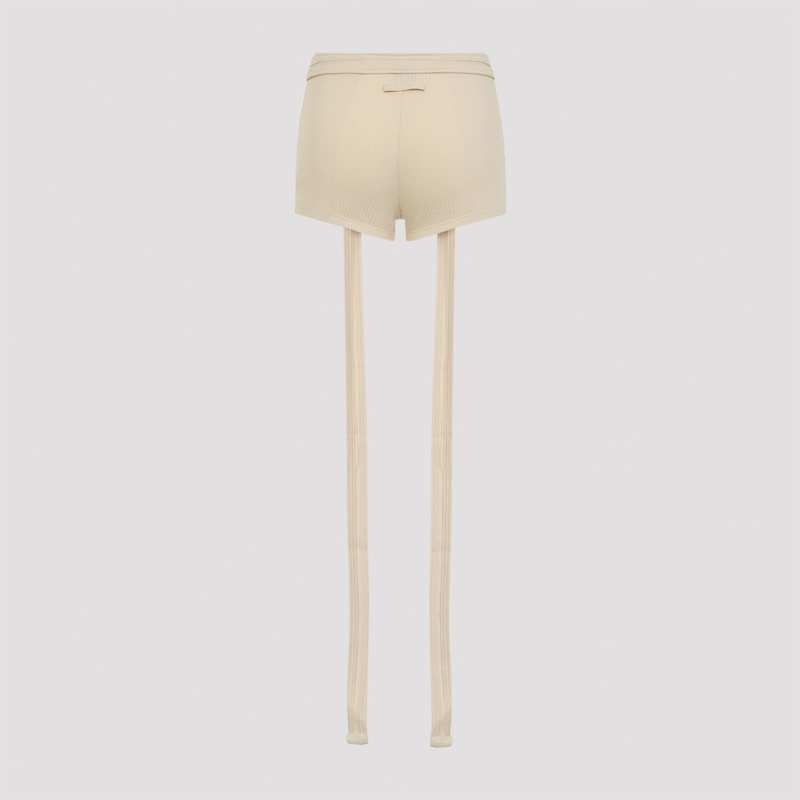 Jean Paul Gaultier Ribbed Cotton Shorts - Nude