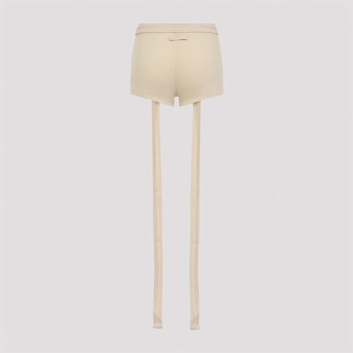 Jean Paul Gaultier Ribbed Cotton Shorts - Nude - Image 4 of 5