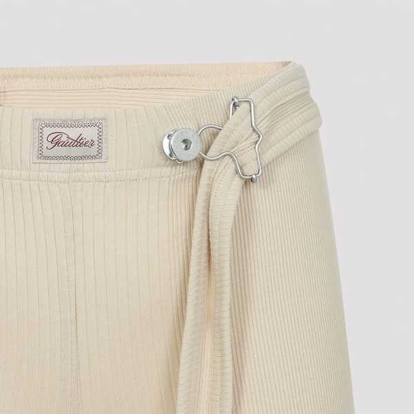Jean Paul Gaultier Ribbed Cotton Shorts - Nude