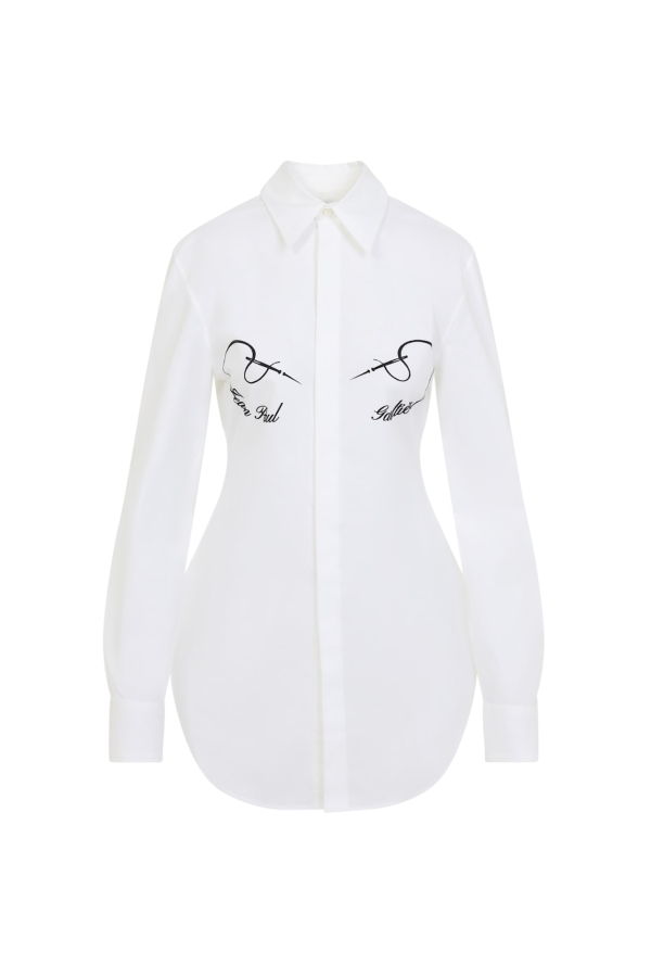 Jean Paul Gaultier Needless Flock Shirt - White Black