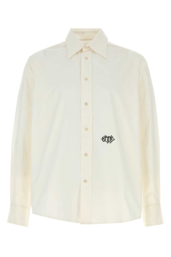 BODE Poplin Monogrammed Shirt - White