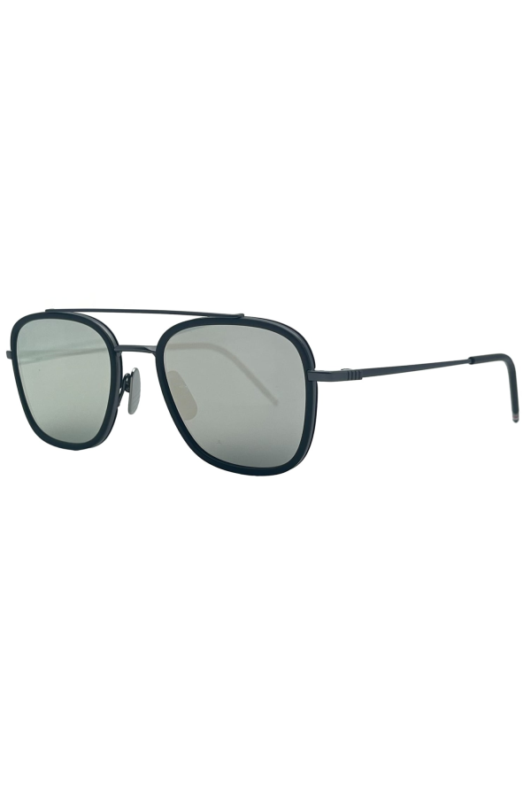 Thom Browne Rectangular Aviator Sunglasses - Matte Black