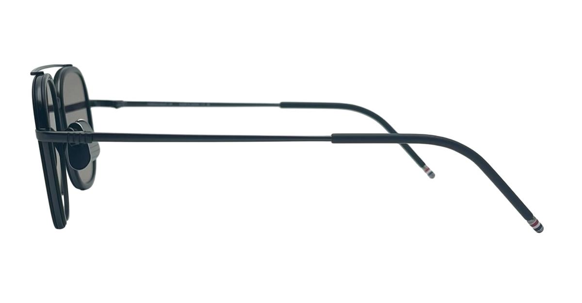 Thom Browne Rectangular Aviator Sunglasses - Matte Black - Image 3 of 3