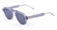 thom browne Oval - Satin Crystal Grey Sunglasses - Gray - Thumbnail 2