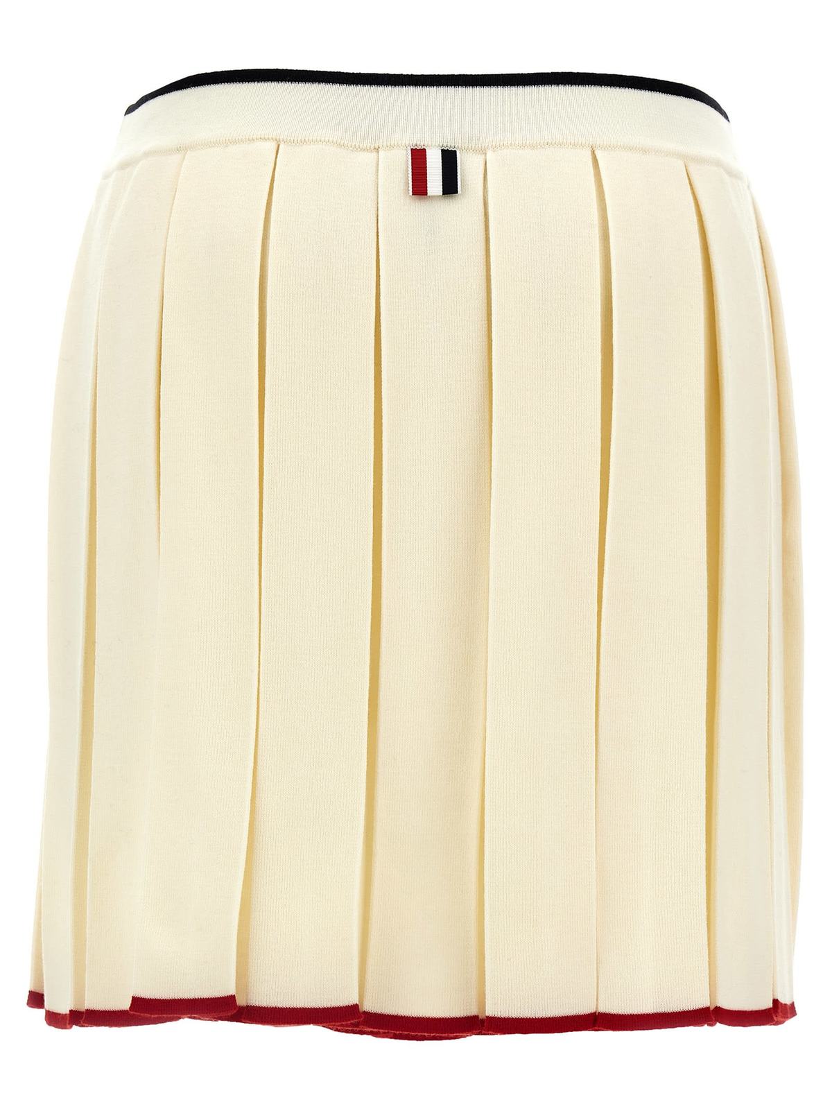 thom browne Knitted Pleated Skirt - White - Image 2 of 4