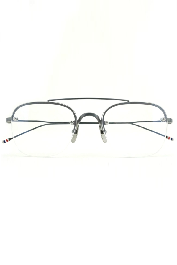 thom browne Pilot Semi-Rimless Glasses - Black