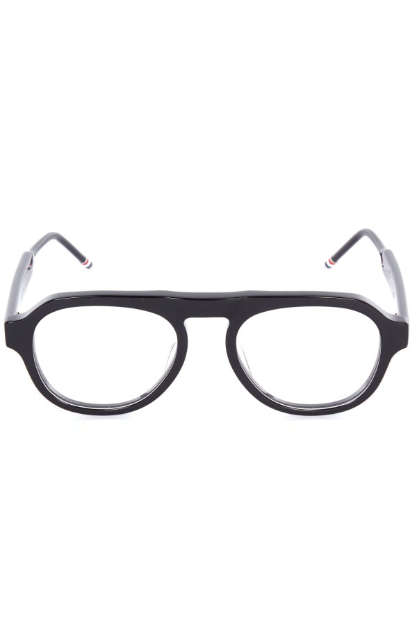 thom browne Oval Rx Glasses - Black