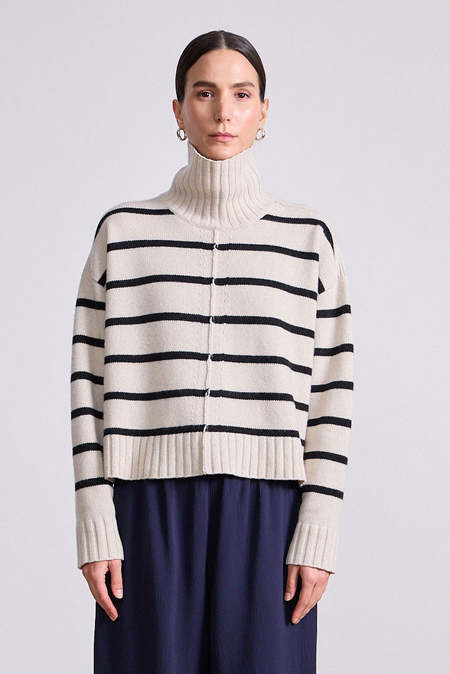 Lemaire Rib Turtleneck - Squid Ink | Garmentory