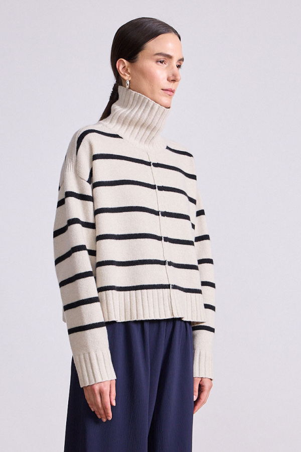 Apiece Apart Ari Cropped Turtleneck Sweater