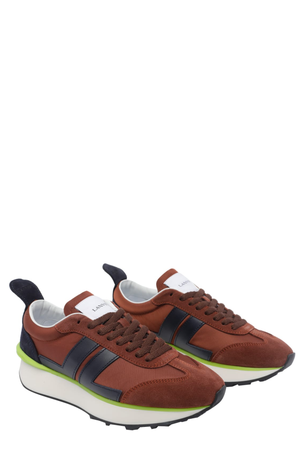 Lanvin Bumpr Nylon Sneakers - Brown