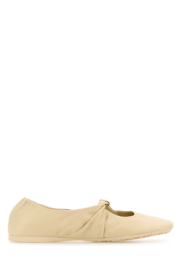 LOEWE Nappa Leather Pebble Ballerinas - Dough
