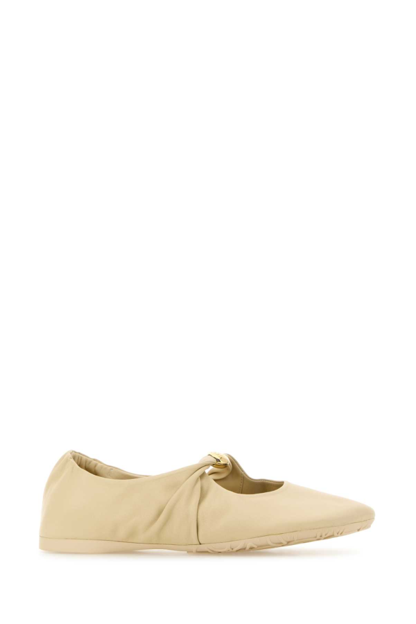 LOEWE Nappa Leather Pebble Ballerinas - Dough