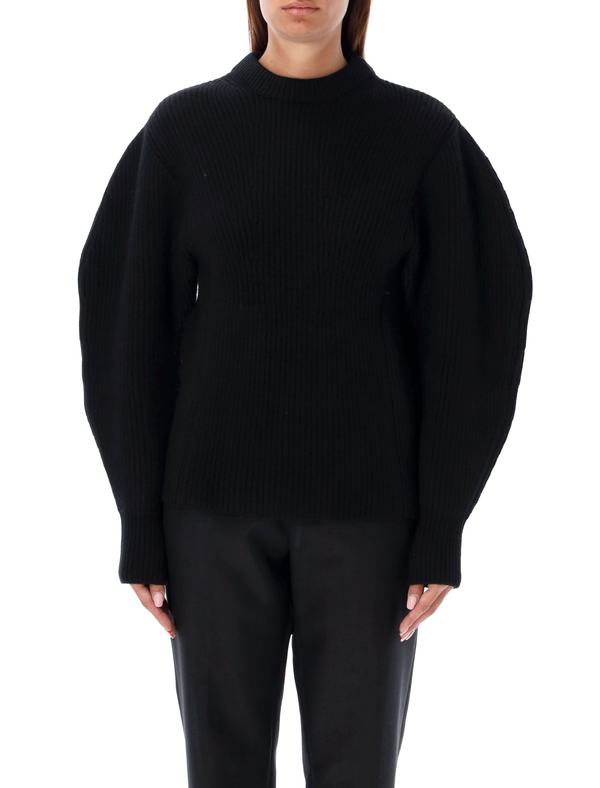 Jil Sander Baloon Sleeve Fisherman Sweater - Black