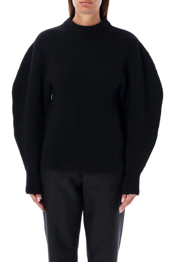 Jil Sander Baloon Sleeve Fisherman Sweater - Black