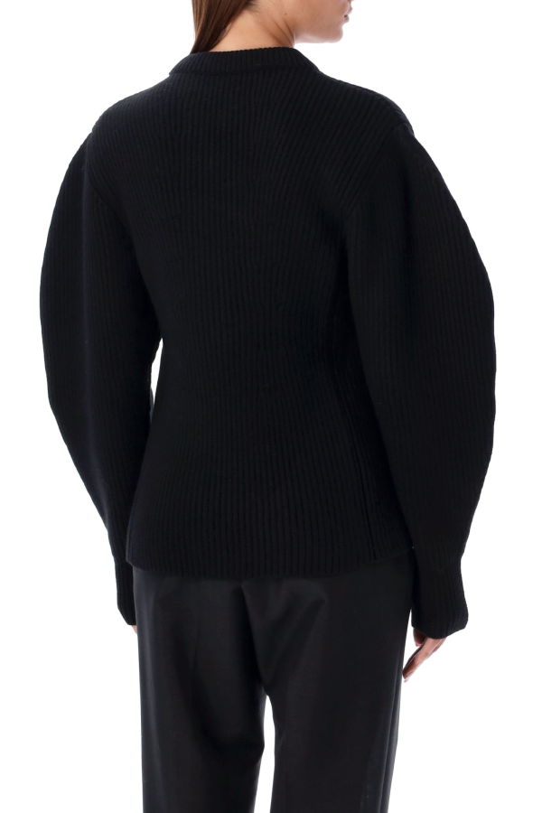 Jil Sander Baloon Sleeve Fisherman Sweater - Black