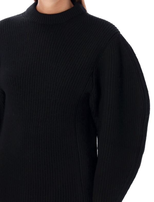 Jil Sander Baloon Sleeve Fisherman Sweater - Black