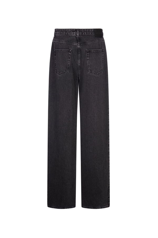 Alexander McQueen Wide-Leg Skull Plaque Jeans - Black