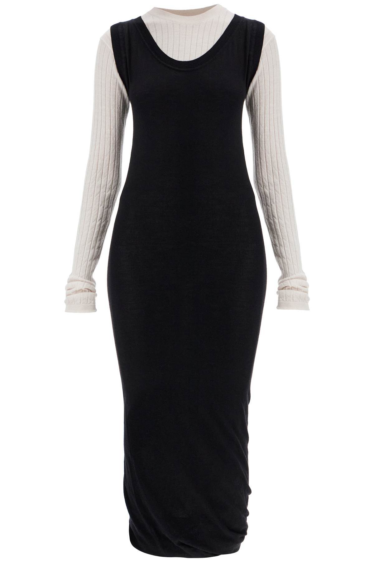 Marni Layered Knit Dress - Black - Image 1 of 4