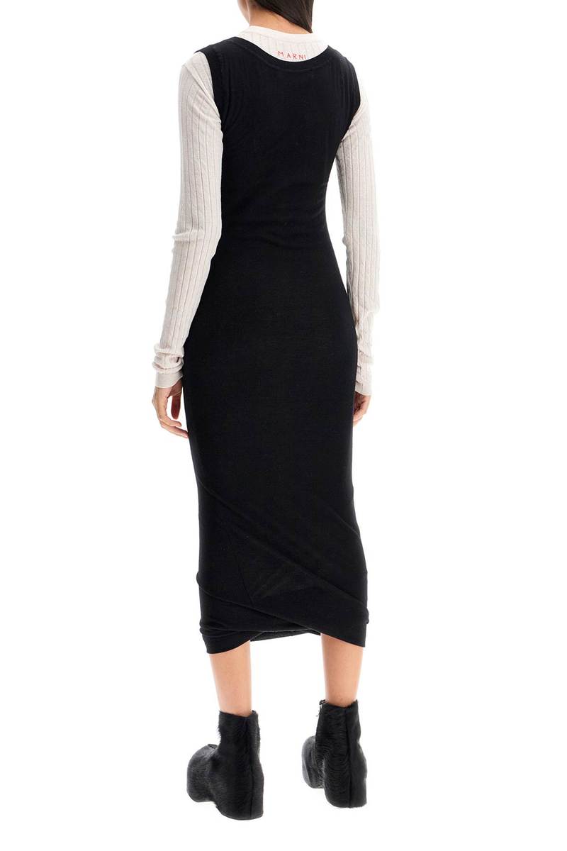 Marni Layered Knit Dress - Black