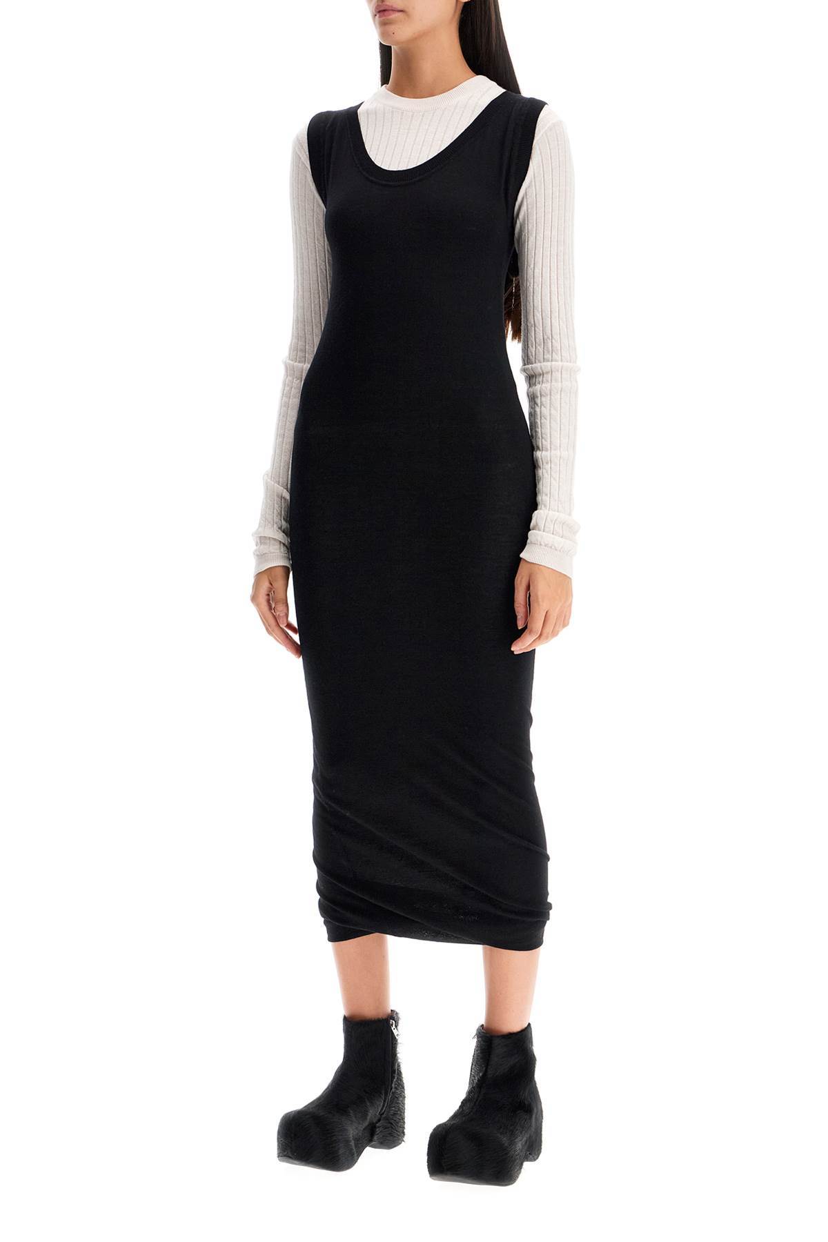 Marni Layered Knit Dress - Black - Image 4 of 4