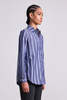 Apiece Apart Sodi Wrap Button Up Top - Indigo Stripe - Thumbnail 3