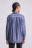 Apiece Apart Sodi Wrap Button Up Top - Indigo Stripe - Thumbnail 4