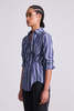 Apiece Apart Sodi Wrap Button Up Top - Indigo Stripe - Thumbnail 5
