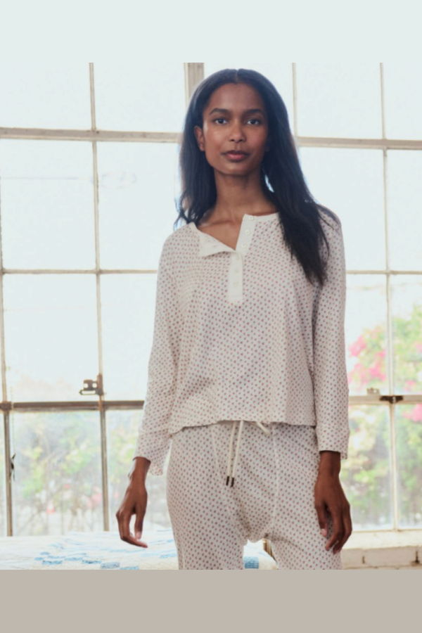 The Great. The Crop Sleep Henley Top