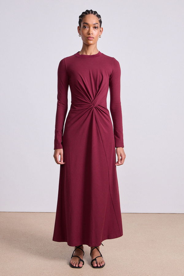 Apiece Apart Volta Dress - Black Cherry