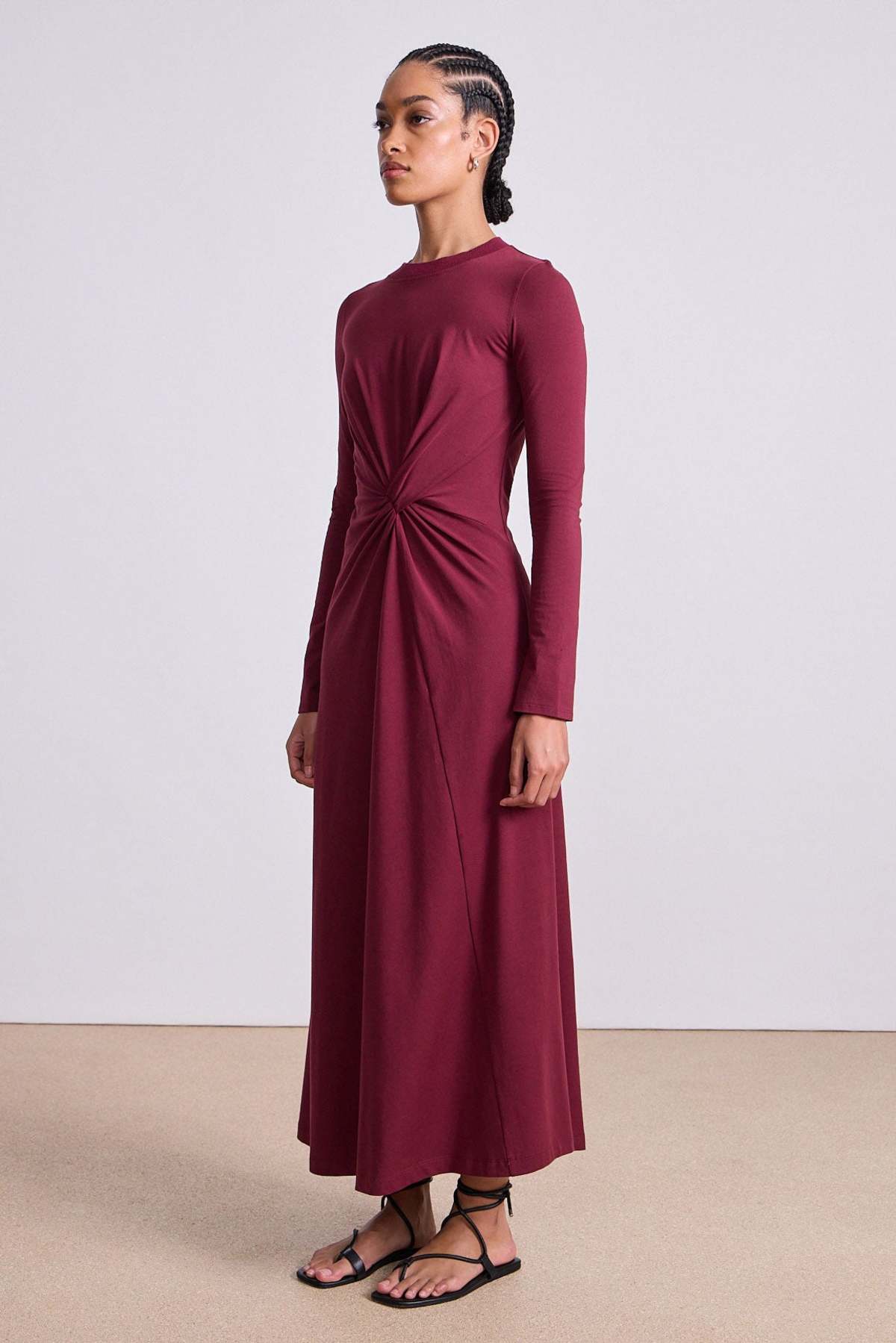 Apiece Apart Volta Dress - Black Cherry - Image 3 of 4