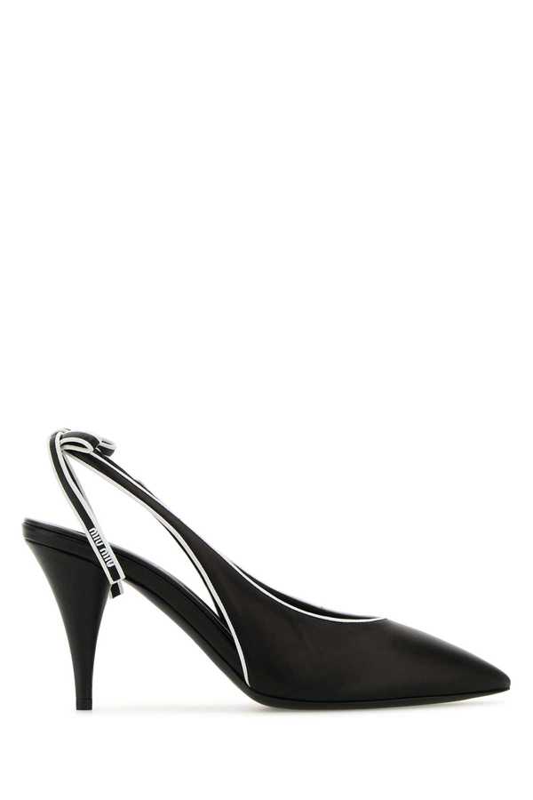 MIU MIU Black Leather Pumps - Black