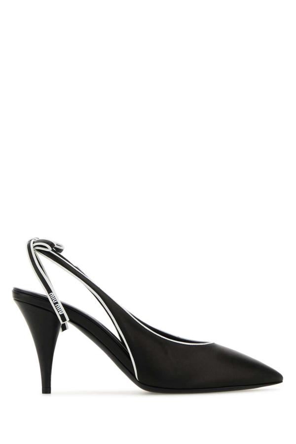 MIU MIU Black Leather Pumps - Black