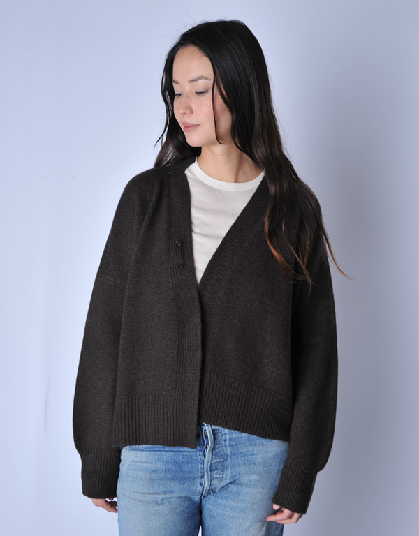 Oyuna Chocolate Aire Chunky Knit Cardigan