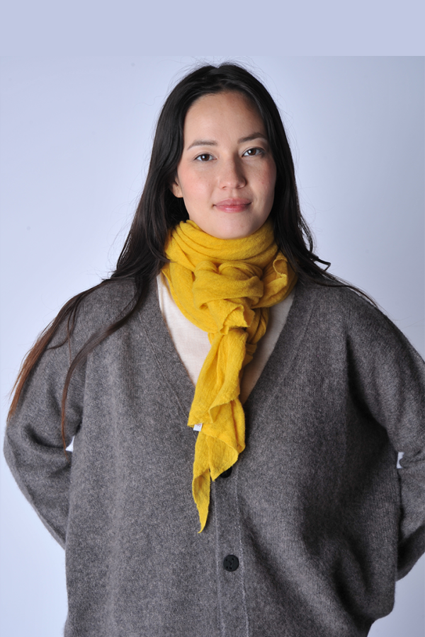 Botto Giuseppe Yellow Curry Diamond Scarf